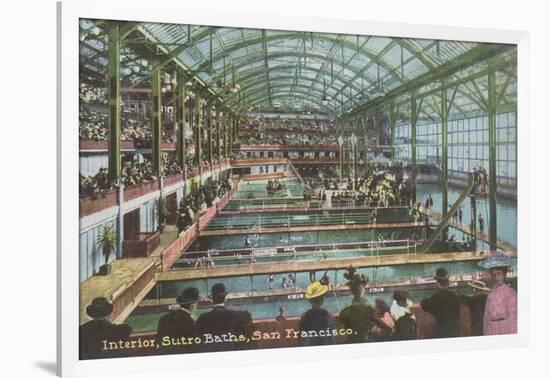 Interior, Sutro Baths, San Francisco, California-null-Framed Art Print