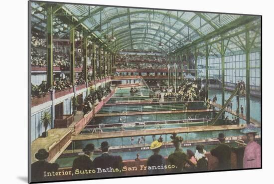 Interior, Sutro Baths, San Francisco, California-null-Mounted Art Print
