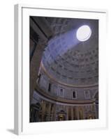 Interior, the Pantheon, Rome, Lazio, Italy, Europe-John Miller-Framed Photographic Print