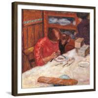 Interior the Woman with the Dog-Pierre Bonnard-Framed Giclee Print