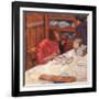 Interior the Woman with the Dog-Pierre Bonnard-Framed Giclee Print