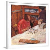 Interior the Woman with the Dog-Pierre Bonnard-Framed Giclee Print