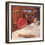 Interior the Woman with the Dog-Pierre Bonnard-Framed Giclee Print