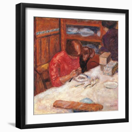 Interior the Woman with the Dog-Pierre Bonnard-Framed Giclee Print