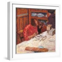 Interior the Woman with the Dog-Pierre Bonnard-Framed Giclee Print