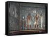 Interior, Tomb of Ramses I, Valley of the Kings, Thebes, Unesco World Heritage Site, Egypt-John Ross-Framed Stretched Canvas