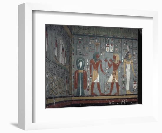 Interior, Tomb of Ramses I, Valley of the Kings, Thebes, Unesco World Heritage Site, Egypt-John Ross-Framed Photographic Print