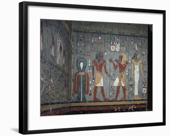 Interior, Tomb of Ramses I, Valley of the Kings, Thebes, Unesco World Heritage Site, Egypt-John Ross-Framed Photographic Print