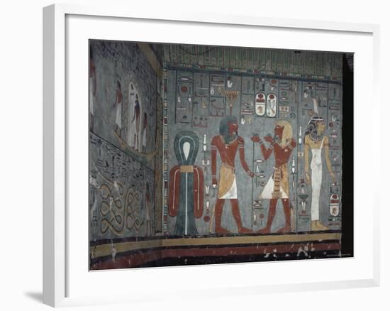 Interior, Tomb of Ramses I, Valley of the Kings, Thebes, Unesco World Heritage Site, Egypt-John Ross-Framed Photographic Print