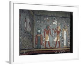 Interior, Tomb of Ramses I, Valley of the Kings, Thebes, Unesco World Heritage Site, Egypt-John Ross-Framed Photographic Print