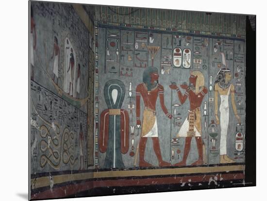 Interior, Tomb of Ramses I, Valley of the Kings, Thebes, Unesco World Heritage Site, Egypt-John Ross-Mounted Photographic Print