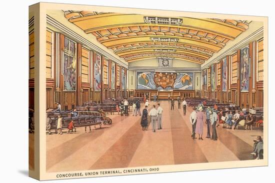 Interior, Union Terminal, Cincinnati, Ohio-null-Stretched Canvas