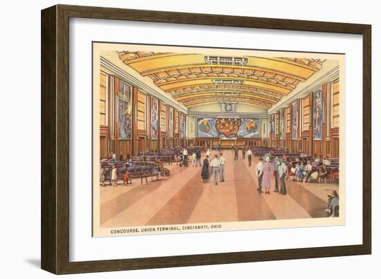 Interior, Union Terminal, Cincinnati, Ohio-null-Framed Art Print