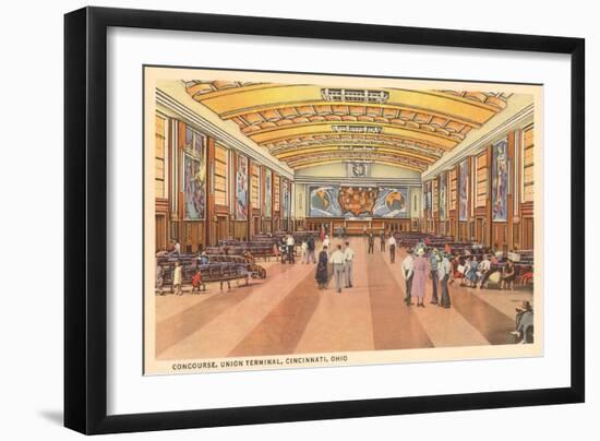 Interior, Union Terminal, Cincinnati, Ohio-null-Framed Art Print