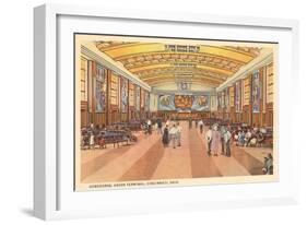 Interior, Union Terminal, Cincinnati, Ohio-null-Framed Art Print