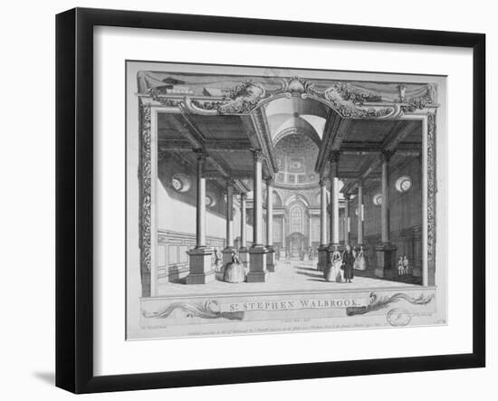 Interior View Looking East, Church of St Stephen Walbrook, City of London, 1750-John Boydell-Framed Giclee Print