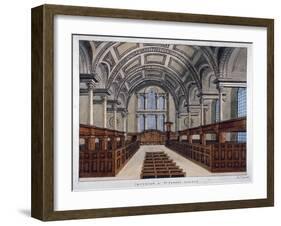 Interior View Looking East, St James's Church, Piccadilly, London, 1806-Frederick Nash-Framed Giclee Print