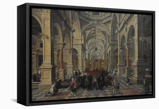 Interior View of a Church, 1624, by Bartholomeus Van Bassen (1590-1652)-Bartolomeus Van Bassen-Framed Stretched Canvas