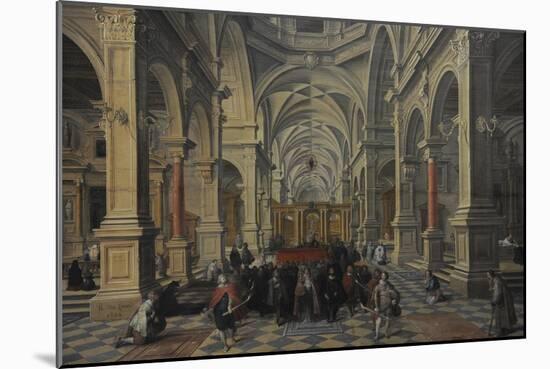Interior View of a Church, 1624, by Bartholomeus Van Bassen (1590-1652)-Bartolomeus Van Bassen-Mounted Giclee Print
