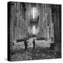 Interior View of a Damaged Cologne Cathedral-null-Stretched Canvas