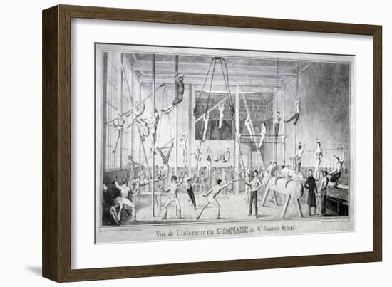 Interior View of a Gymnasium, 26 St James's Street, Westminster, London, C1830-Robert Seymour-Framed Giclee Print