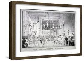 Interior View of a Gymnasium, 26 St James's Street, Westminster, London, C1830-Robert Seymour-Framed Giclee Print