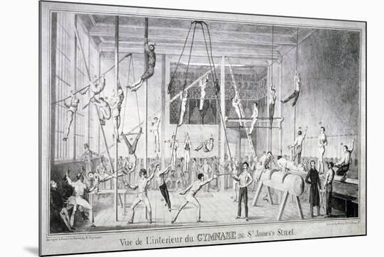 Interior View of a Gymnasium, 26 St James's Street, Westminster, London, C1830-Robert Seymour-Mounted Giclee Print