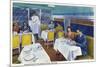 Interior View of a Santa Fe Train Dining Car-Lantern Press-Mounted Premium Giclee Print