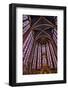 Interior view of beautiful stained glass, and arched ceiling, Sainte-Chappelle cathedral, Paris-Darrell Gulin-Framed Photographic Print