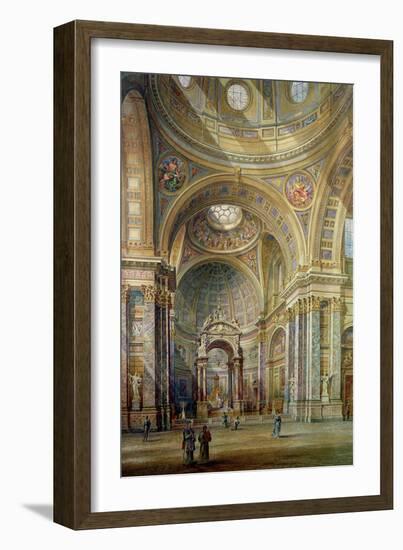 Interior View of Brompton Oratory-Herbert A. Gribble-Framed Giclee Print
