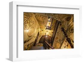 Interior View of Casa Comalat Modernist Building, Barcelona, Catalonia, Spain-Stefano Politi Markovina-Framed Photographic Print