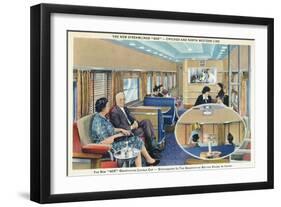 Interior View of Chicago and Northwestern Line Streamliner 400 Train-Lantern Press-Framed Art Print