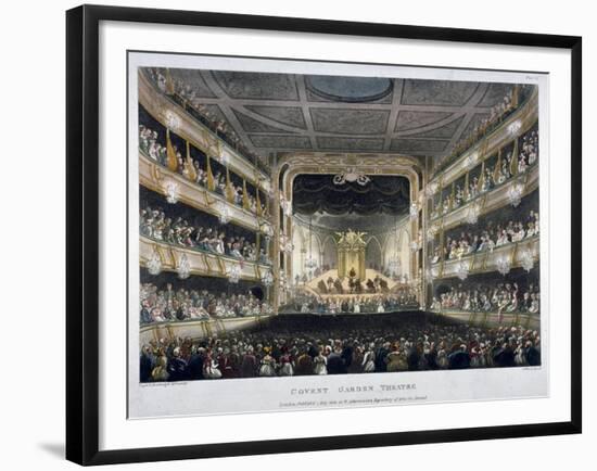 Interior View of Covent Garden Theatre, Bow Street, Westminster, London, 1808-Thomas Rowlandson-Framed Giclee Print