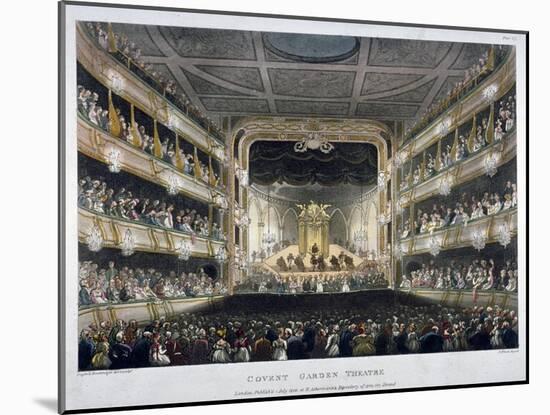Interior View of Covent Garden Theatre, Bow Street, Westminster, London, 1808-Thomas Rowlandson-Mounted Giclee Print