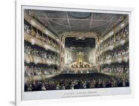 Interior View of Covent Garden Theatre, Bow Street, Westminster, London, 1808-Thomas Rowlandson-Framed Giclee Print