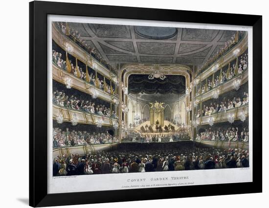 Interior View of Covent Garden Theatre, Bow Street, Westminster, London, 1808-Thomas Rowlandson-Framed Giclee Print