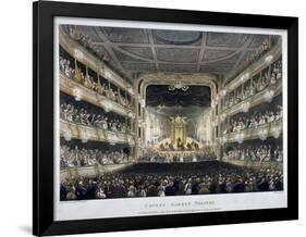 Interior View of Covent Garden Theatre, Bow Street, Westminster, London, 1808-Thomas Rowlandson-Framed Giclee Print