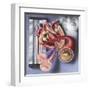 Interior View of Heart with Detail of Muscle Cells and Atherosclerotic Artery-null-Framed Art Print