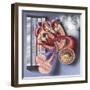 Interior View of Heart with Detail of Muscle Cells and Atherosclerotic Artery-null-Framed Art Print