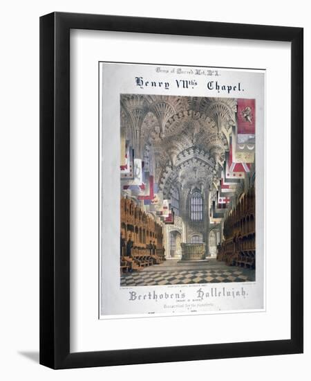 Interior View of Henry Vii's Chapel in Westminster Abbey, London, C1855-WL Walton-Framed Giclee Print