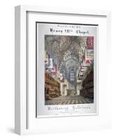 Interior View of Henry Vii's Chapel in Westminster Abbey, London, C1855-WL Walton-Framed Giclee Print