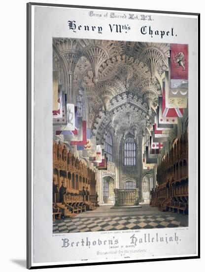 Interior View of Henry Vii's Chapel in Westminster Abbey, London, C1855-WL Walton-Mounted Giclee Print