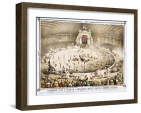 Interior View of Howes and Cushing's Great United States Circus Poster-null-Framed Giclee Print