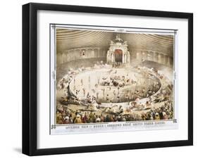 Interior View of Howes and Cushing's Great United States Circus Poster-null-Framed Giclee Print