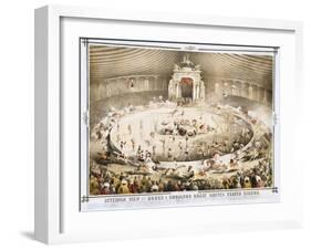 Interior View of Howes and Cushing's Great United States Circus Poster-null-Framed Giclee Print