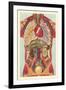 Interior View of Human Torso-Found Image Press-Framed Giclee Print
