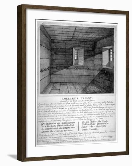 Interior view of Lollards Prison in Lambeth Palace, London, 1791-Anon-Framed Giclee Print