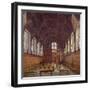 Interior view of Middle Temple Hall from the high table with figures, London, 1884-John Crowther-Framed Giclee Print