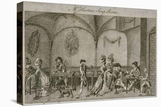 Interior View of Mr Horton's Soup Room, Cornhill, City of London, 1770-null-Stretched Canvas