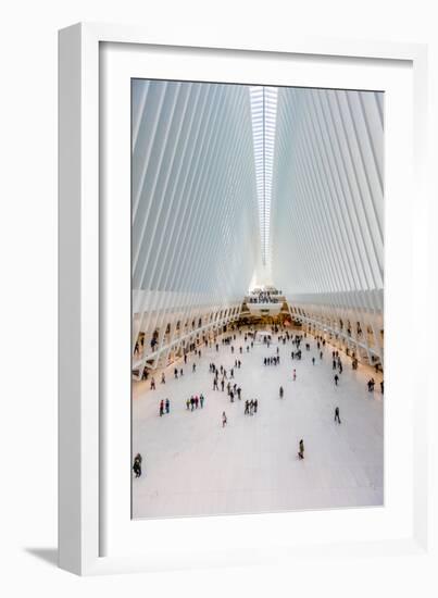 Interior view of Oculus Transportation Hub, NY, NY-null-Framed Photographic Print